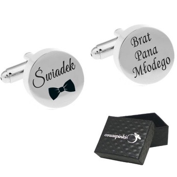 Spinki do mankietów koszuli ŚWIADEK ślub