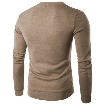 2023 Men's V-Neck Sweatercoat Male Sweater Slim Fi