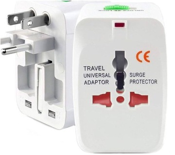 ADAPTER PRZEJŚCIÓWKA PODRÓŻNY UNIWERSALNY WTYCZKA DO GNIAZDKA USA UK EU