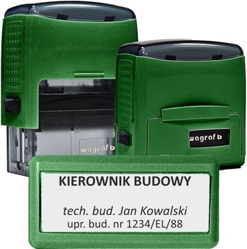 PIECZĄTKA - UPRAWNIENIA ELEKTRYKA - SEP G1 E1 D1 - do 6 wersów - Wagraf B3s