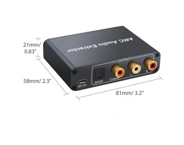 ЦАП-конвертер ARC из HDMI в коаксиальный аналог Toslink