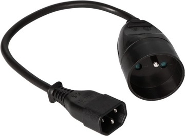 Adapter Przejściówka UPS wtyk IEC C14 - 1 gniazdo