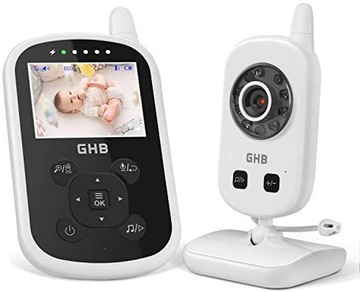 ELEKTORNICZNA NIANIA EKRAN LCD GHB UU24 BIAŁA