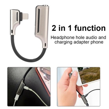 Адаптер для зарядного устройства для наушников 2 в 1.