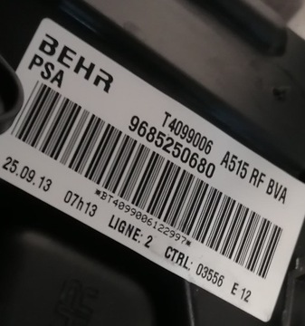 CITROEN DS3 13R RADIÁTOR EVROPA 9685250680
