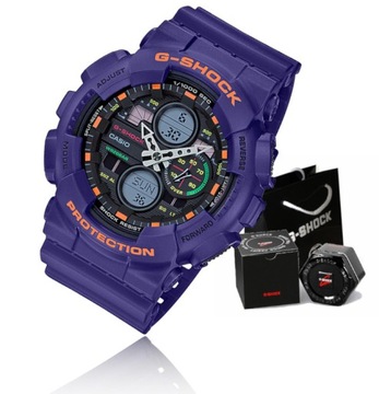 Zegarek meski Casio G-Shock GA-140 stoper timer alarm +Box + Grawer gratis