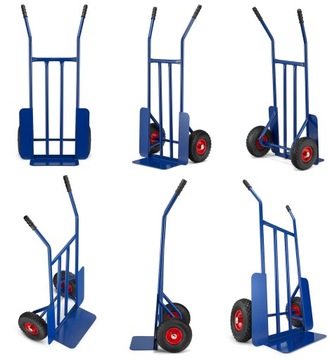 Складская транспортная тележка для фрезерных станков HIGHER, 280 кг, надувные колеса