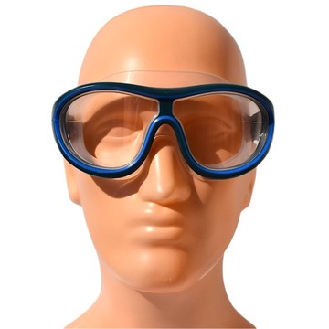 Okulary - Maska Panoramiczna pływacka na jeziora, morze basen czarna r. L