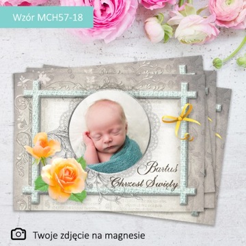 25 магнитов - Крестильная благодарность с фото