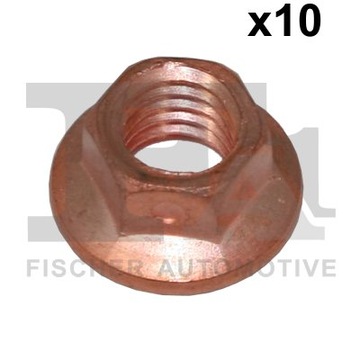 ГАЙКА FISCHER ЦВЕТНАЯ M8X1.25 CU/10 ШТ/SW10