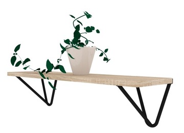 PÓŁKA LOFT RUSTYKAL INDUSTRIAL PODPÓRKA WIRE 80CM