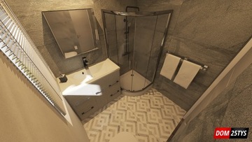 Projekt Domu 35m2 murowany strop drewniany