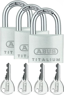 ABUS 3 KŁÓDKI NA 1 KLUCZ SYSTEM JEDNEGO KLUCZA 40
