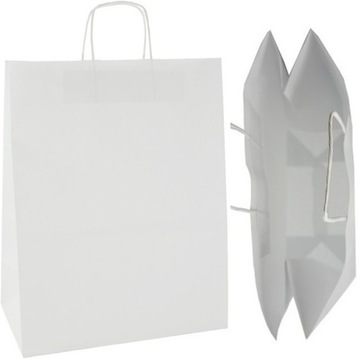 torby papierowe Białe na 30x17x44cm 25 sztuk EKO