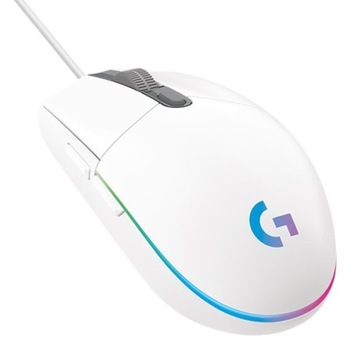 Mysz przewodowa LOGITECH G102 Lightsync Biały