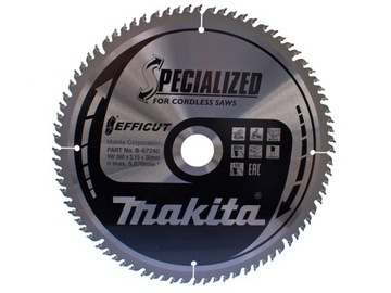 MAKITA tarcza 260x30 Z80 B-67240 do drewna efficut