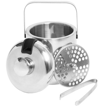 Набор термоведёрок для льда с щипцами и ситом, сталь