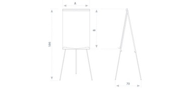 Флипчарт 70х100, магнитная доска для сухого стирания на штативе, аксессуары.