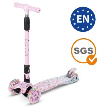 СКУТЕР KIDWELL UNICORN ДЛЯ ДЕВОЧКИ LED