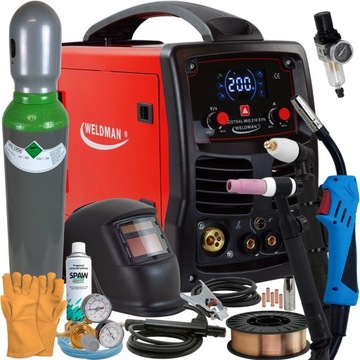 Spawarka MIGOMAT Weldman MISTRAL MIG 210 MAG TIG PLAZMA Synergia ZESTAW