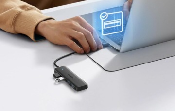 ПОРТАТИВНЫЙ ЛЕГКИЙ АДАПТЕР UGREEN USB-A 4 В 1 4X USB-A 3.0 5 Гбит/с PLUG&PLAY