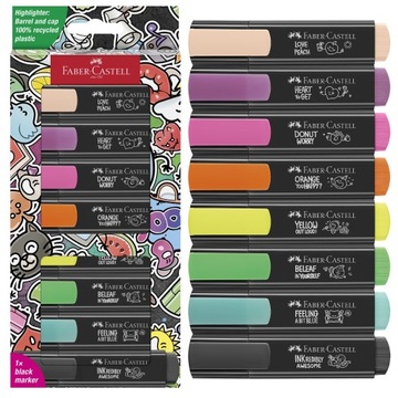 FABER-CASTELL Zakreślacze pisaki mazaki markery 1546 Graffiti 8 kolorów