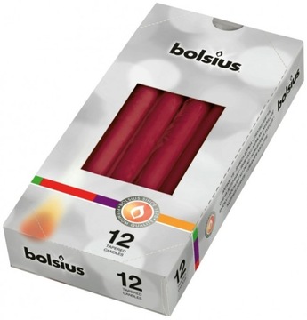 Bolsius Świeca stołowa SZPICA 245/24 BORDOWA A'12