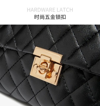 New Trendy Ladies Handbag Diamond Lattice Lock Cha