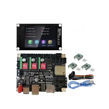 Sterownik 4-osie WIFI CNC/Laser Grbl 1.1+wyświetlacz 3.5 cala