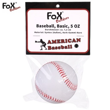 Бейсбольный мяч MFH Fox Outdoor Baseball Basic, 5 унций, 142 г