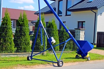 Wózek do żmijki FI 140 mm Stojak z korbą Podpora podajnika ślimakowego