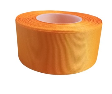 WSTĄŻKA rypsowa taśma 3,8 cm/25y cie. pomarańczowy