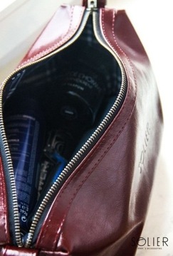 Мужская кожаная дорожная косметичка, Brown Solier