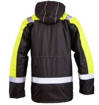 УТЕПЛЕННАЯ ЗИМНЯЯ РАБОЧАЯ КУРТКА, СВЕТООТРАЖАЮЩИЙ КАПЮШОН