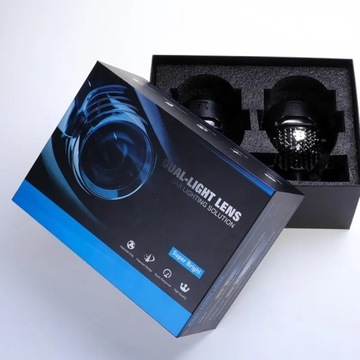 Двойные светодиодные линзы 2,5 дюйма GPNE 120 Вт H4 H7 дневные ДХО