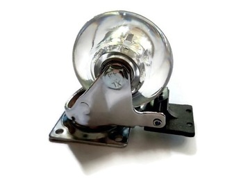 Koło 50mm z hamulcem kółko transparentne bezbarwne