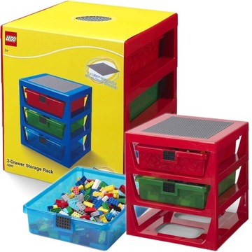 LEGO Classic 40950001 Книжный шкаф LEGO с ящиками — красный
