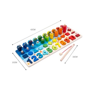 Деревянные фигурки Монтессори «Рыбка» Abacus IW143