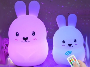 НОЧНИК ДЛЯ ДЕТЕЙ LED RABBIT TOUCH RGB ПУЛЬТ ДУ