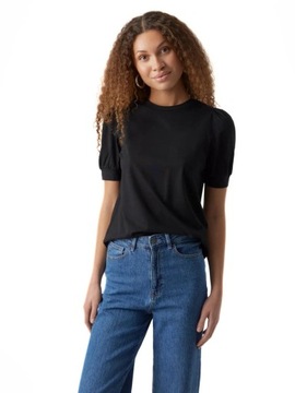 Koszulka Bluzka Damska Bawełniana Vero Moda Aware Czarna T-shirt Damski L