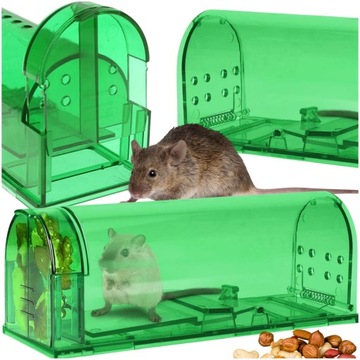 2x СПАСАТЕЛЬНАЯ ЛОВУШКА ДЛЯ МЫШЕЛОВКИ ДЛЯ ГРЫЗУНОВ ГУМАНИТАРНАЯ ЛОВУШКА