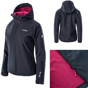 Kurtka damska SOFTSHELL WODOODPORNA Z KAPTUREM L