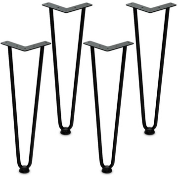 4x NOGA MEBLOWA CZARNA LOFT NOGA POD SZAFKĘ NOGA POD STOLIK 41CM TANIEJ 25%