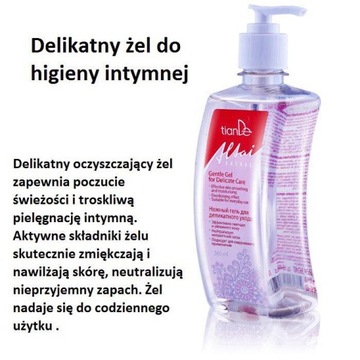 DELIKATNY ŻEL DO HIGIENY INTYMNEJ ZE SREBREM TIANDE 360ML.