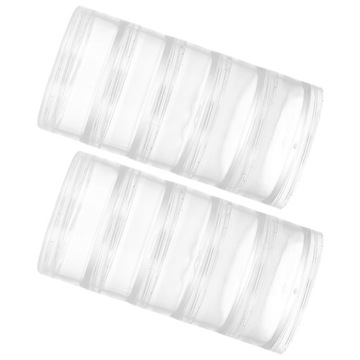 ARTYKUŁY DOMOWE OKRĄGŁE SŁOIKI PLASTIKOWE MINI 2 SZT