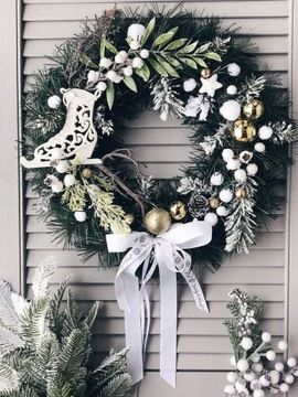Рождественский венок СОЗДАНИЕ на дверь РОЖДЕСТВО