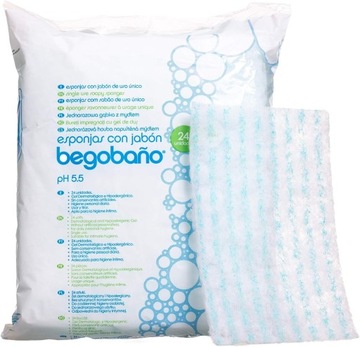 Мочалки Begobano с гелем для стирки, 24 шт для пожилых людей, прикованных к постели.
