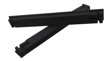 KOMPLET zaślepki PEŁNE 160mm CZARNE - PCV