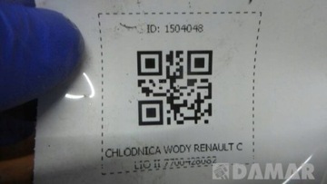 7700428082 CHLADIČ VODY RENAULT CLIO II 1.6