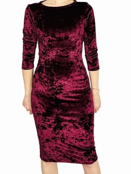 Sukienka ołówkowa aksamit S 36 Topshop
